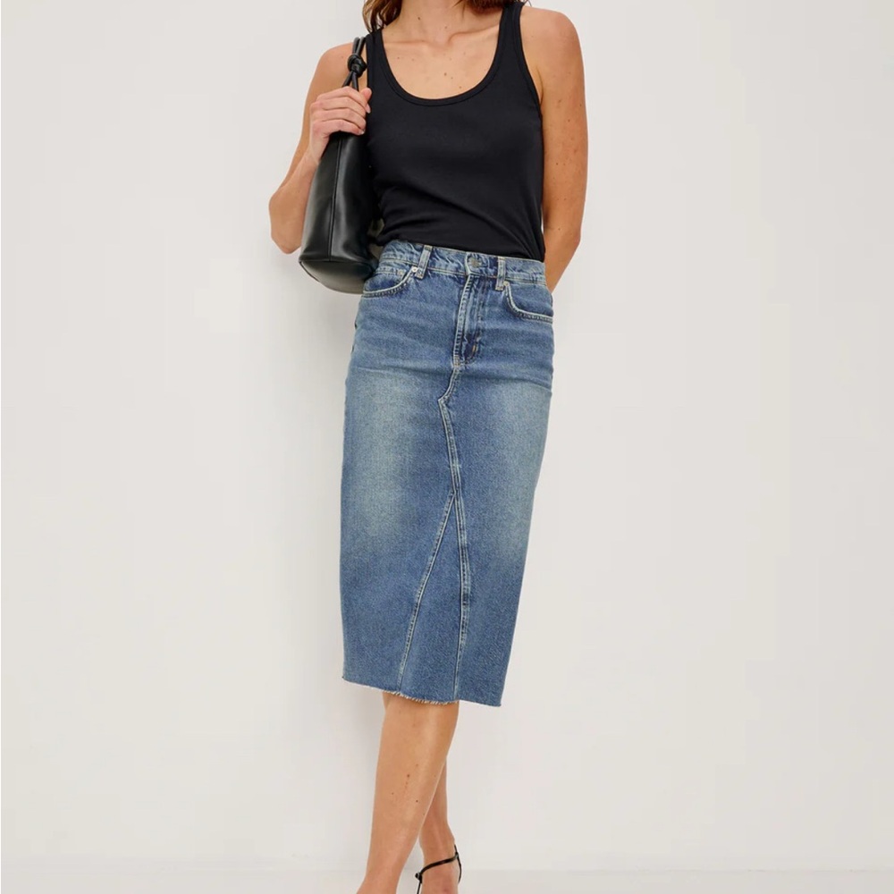 SOLD-Rails Denim Pencil Skirt